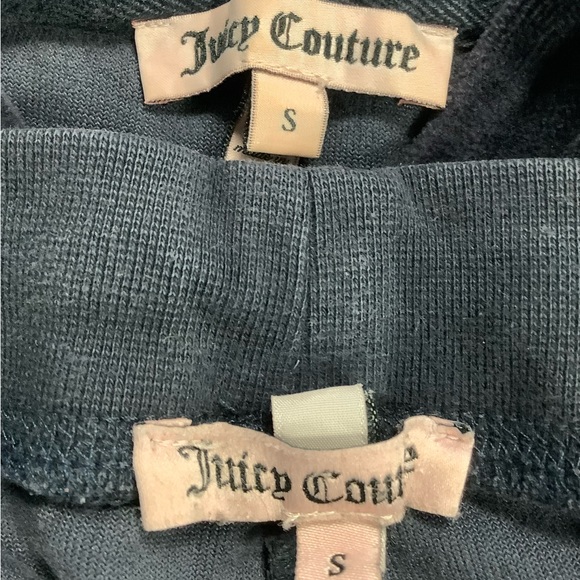 Juicy Couture Navy Blue Velour Tracksuit w/ Back Pockets - Picture 11 of 13